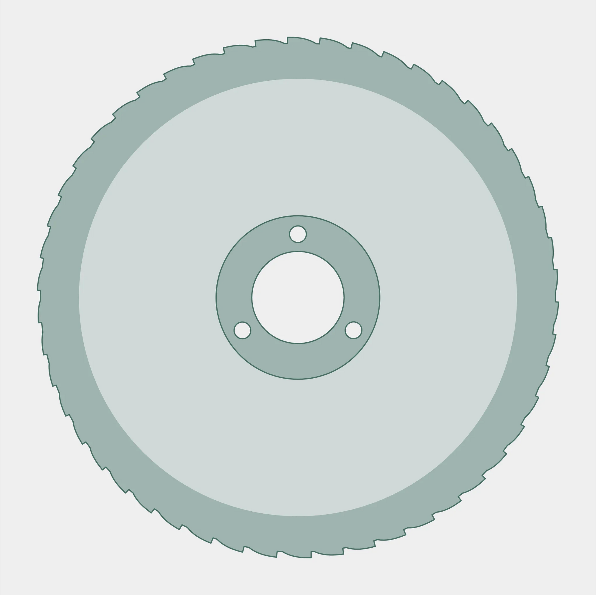Messer mit Wellenschliff oder Verzahnung für Aufschnittmaschine und Allesschneider groß | Solinger Wellenschliff