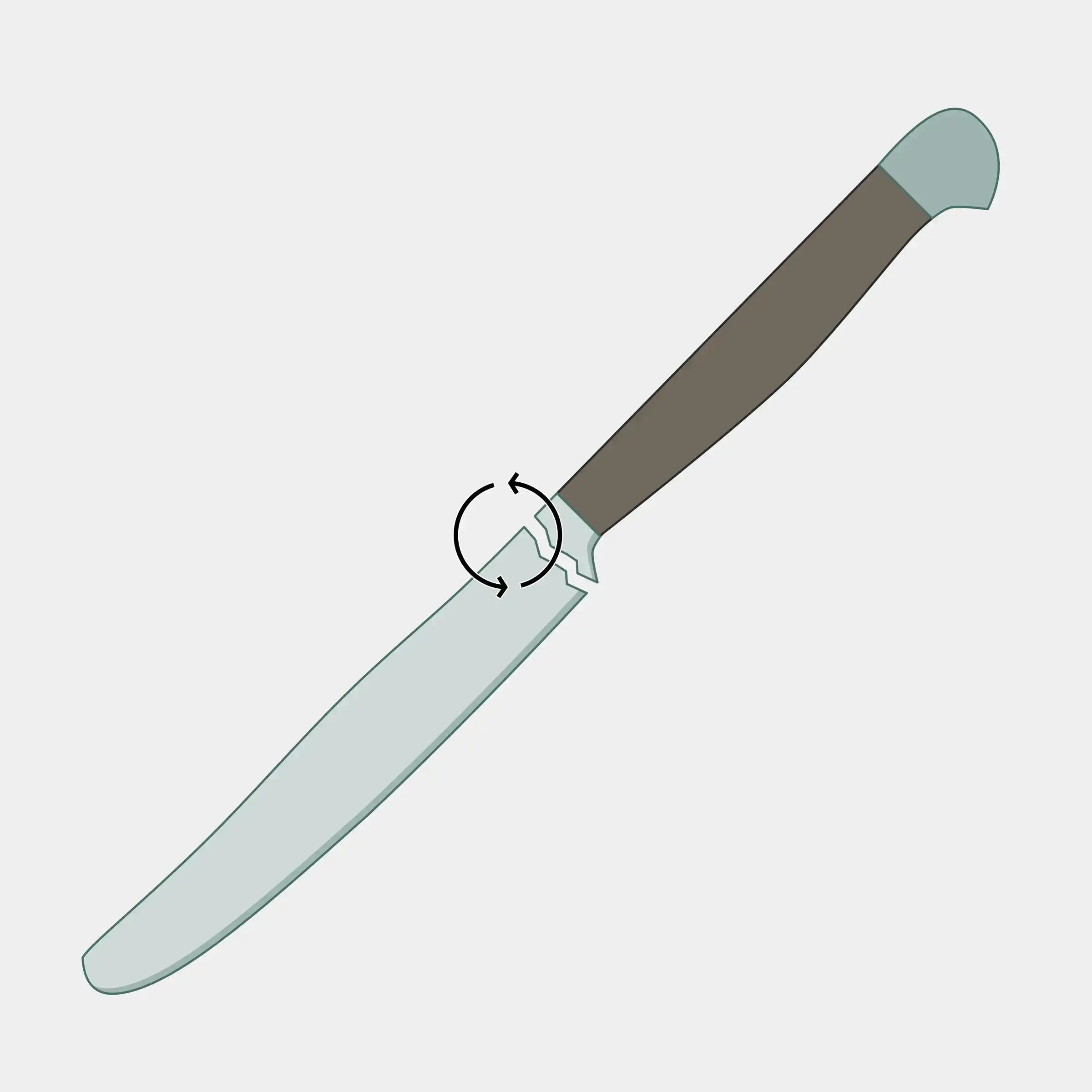 Tafelmesser schärfen GK | Neue Klinge