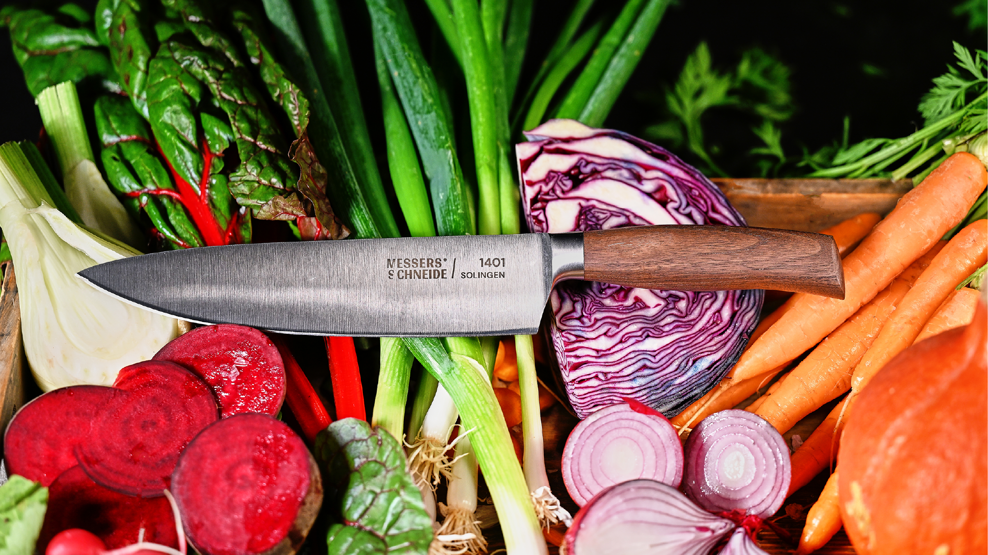 1401 Kochmesser | Nussbaum 21 cm