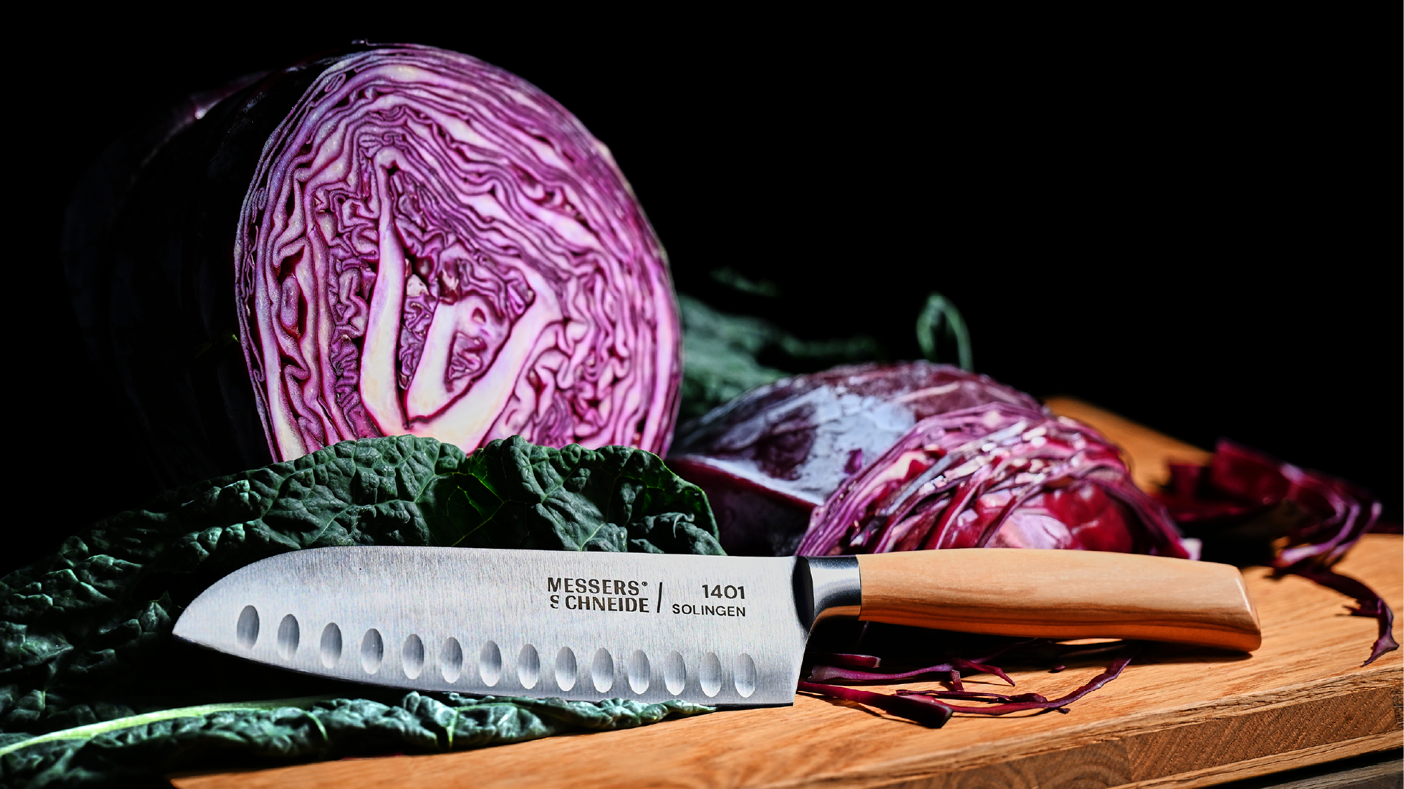 1401 Santoku mit Kulle | Olive 16 cm