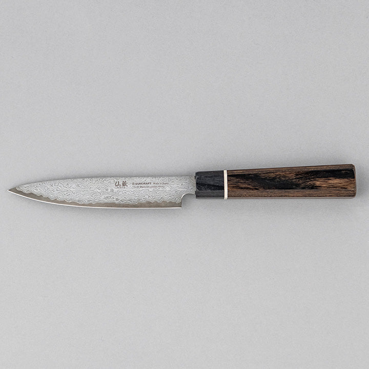 SUNCRAFT | Senzo Black Damast Universalmesser 12 cm BD-02